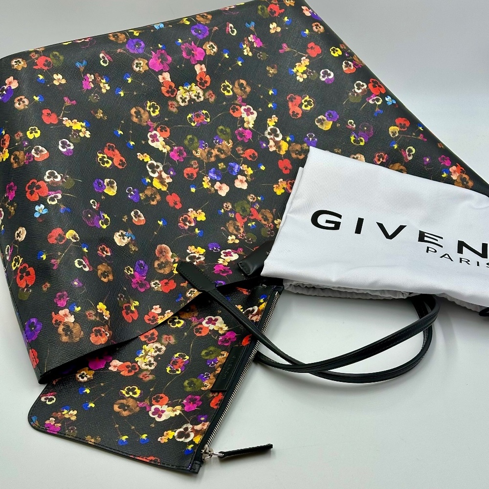 Givenchy Antigona Night Pansy Large Tote With Attached Mini